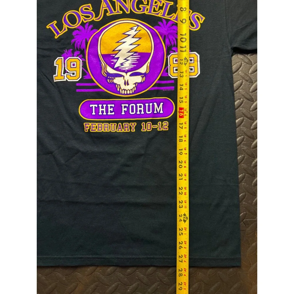 Grateful Dead Los Angeles 1989 The Forum Shirt Black Small Steal Your Face Skull - Picture 7 of 8